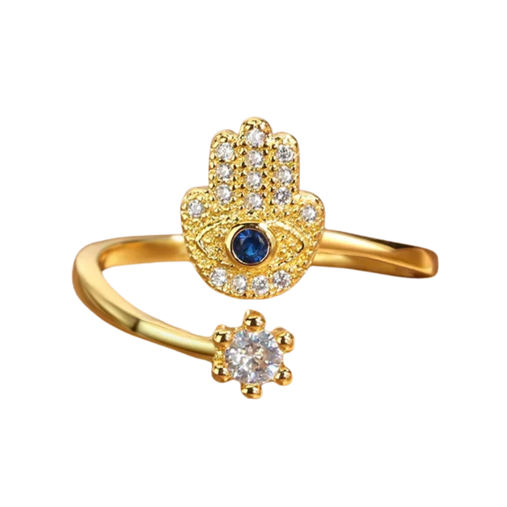 Bague Main de Fatma Diamant or