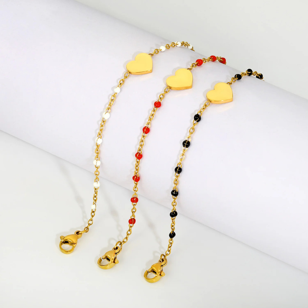 Bracelet Cœur Perles