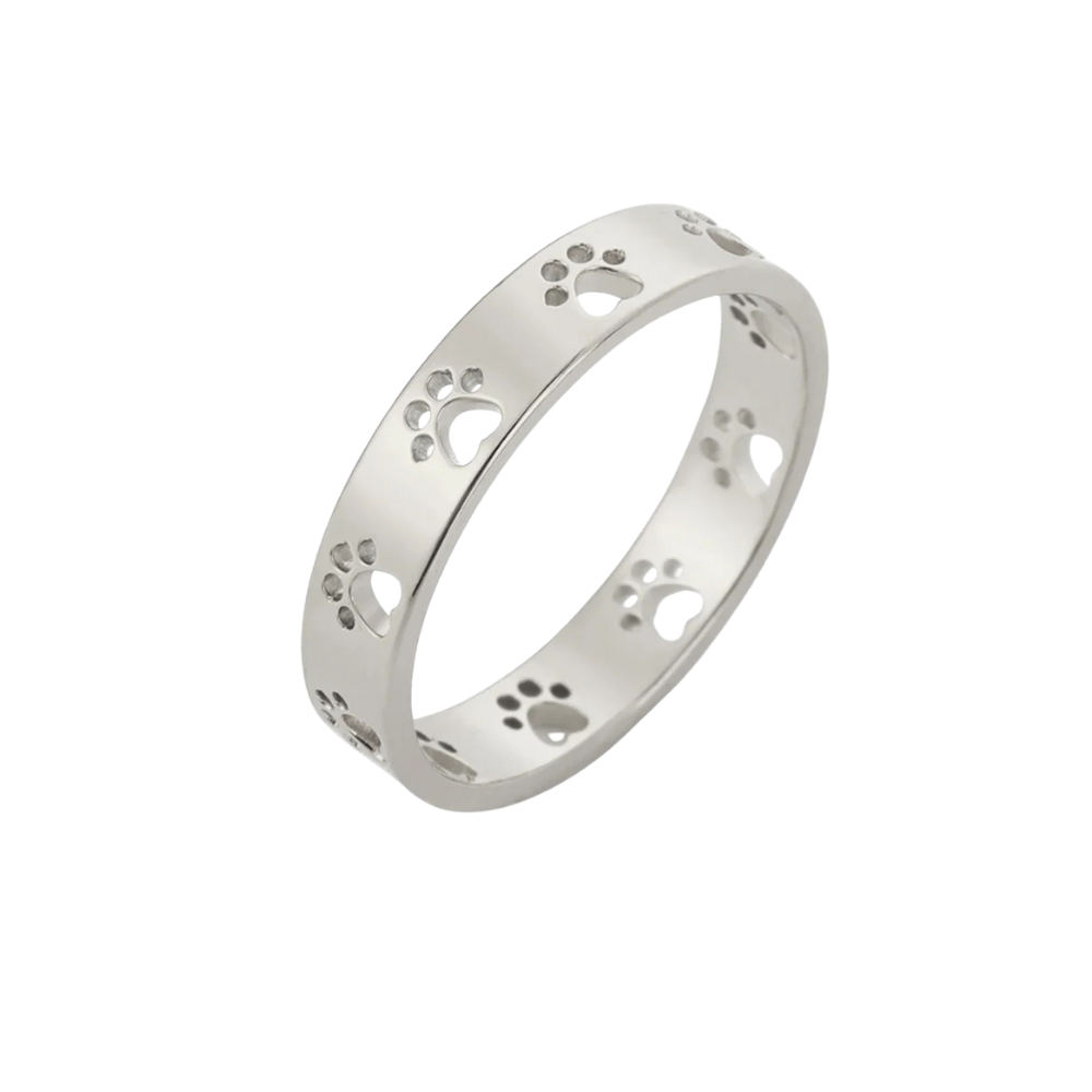 Bague Anneau Patte de Chien argent