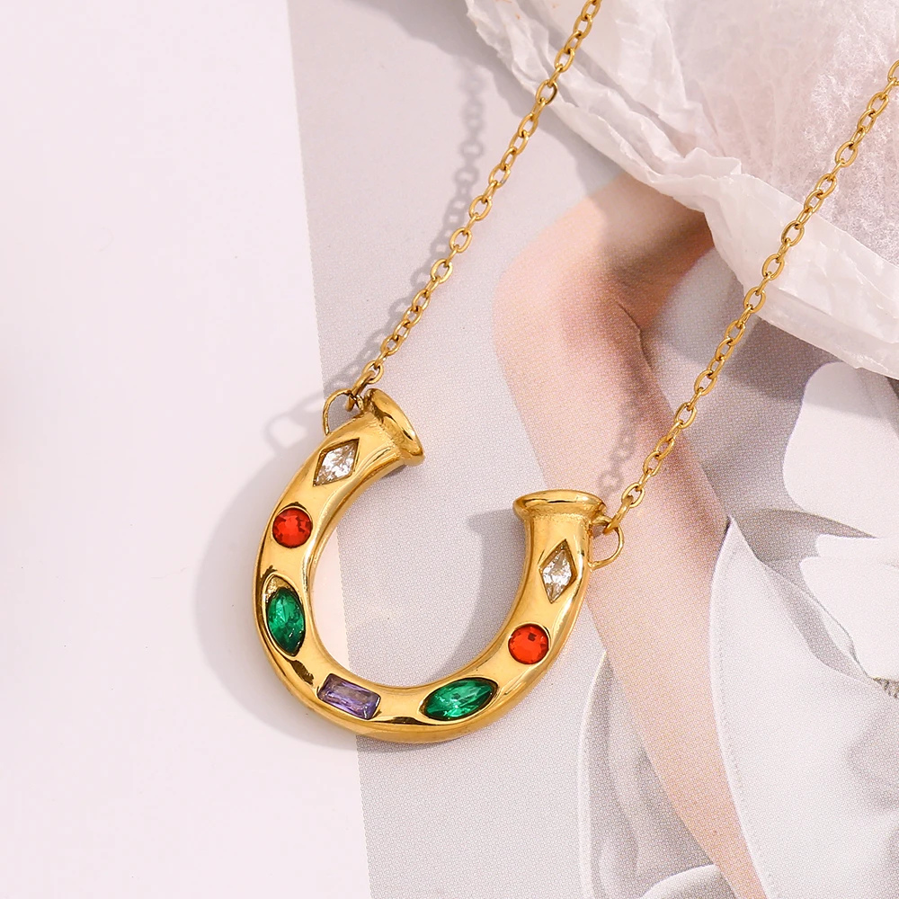 Collier Fer à Cheval Couleurs diamants