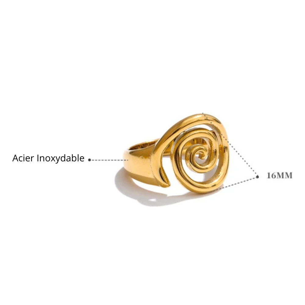 Bague Forme Coquillage acier inox