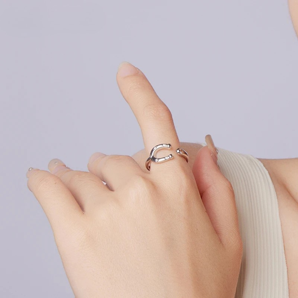 Bague Fer à Cheval Étoile diamant