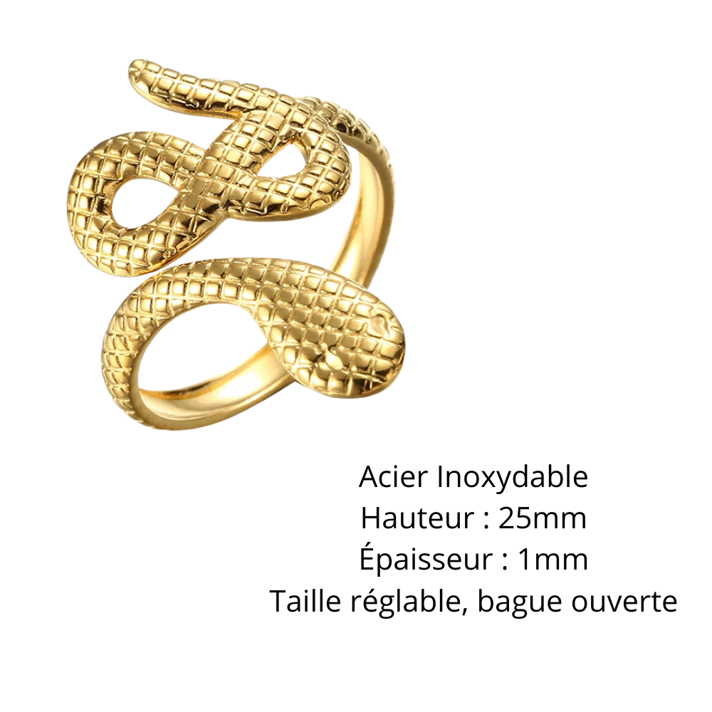 Bague Serpent Signe Infini or
