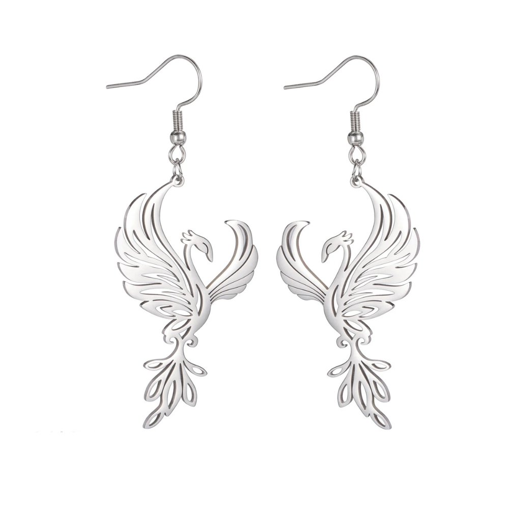 Boucles d'Oreilles Phoenix Femme argent