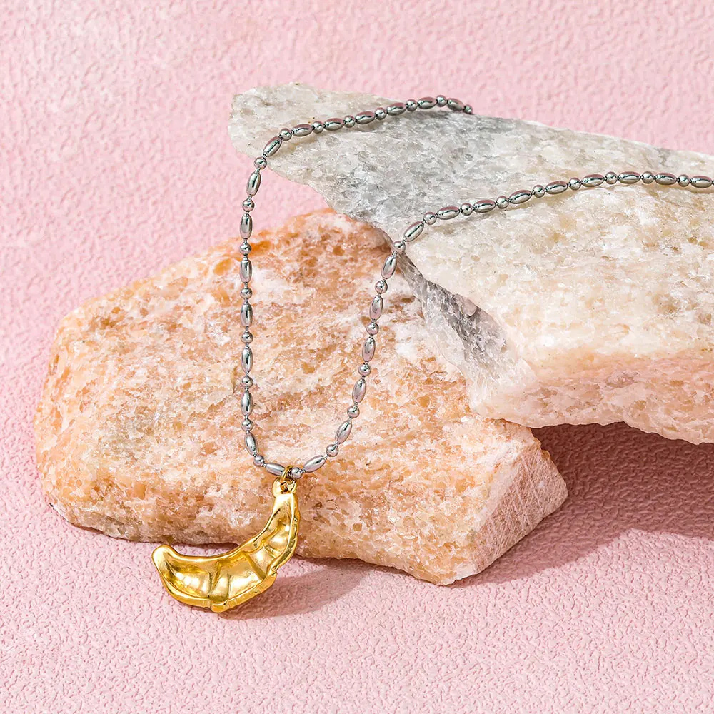 Collier Croissant Femme doré