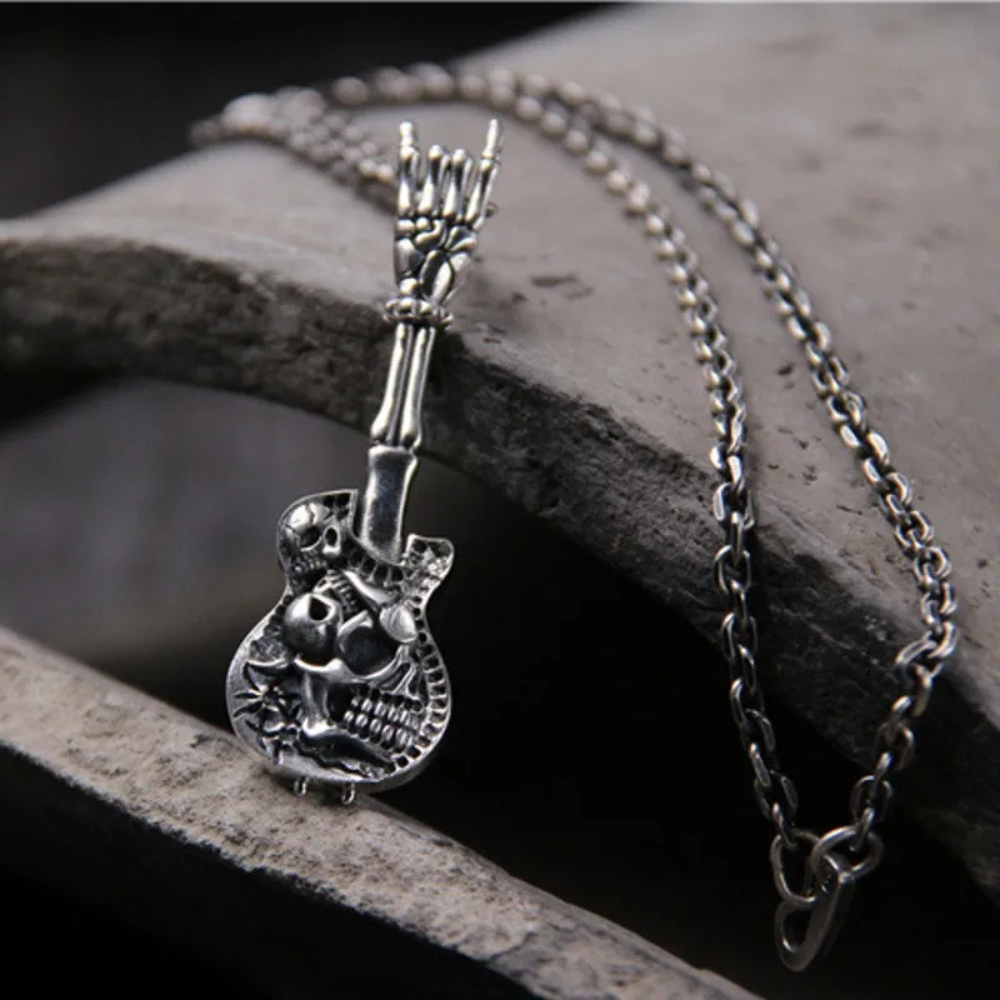 Collier Guitare Biker