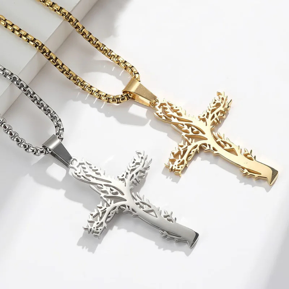 Collier Croix Arbre homme