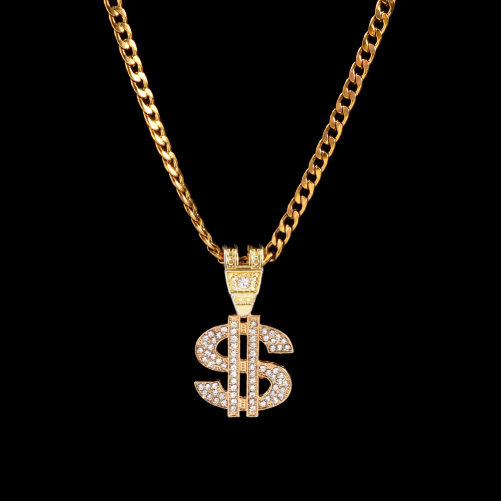 Collier Pendentif Dollar doré