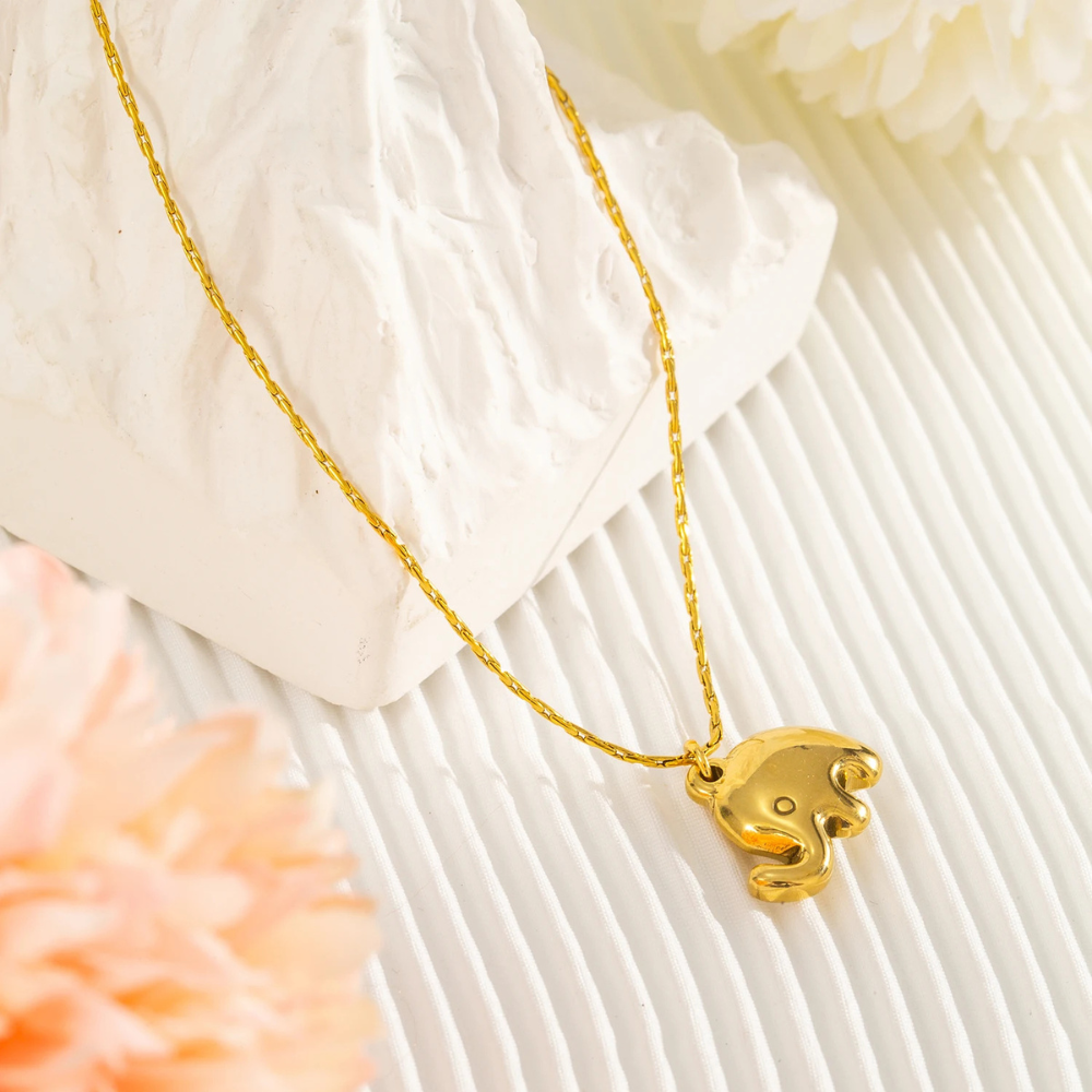 Collier Éléphant Femme acier