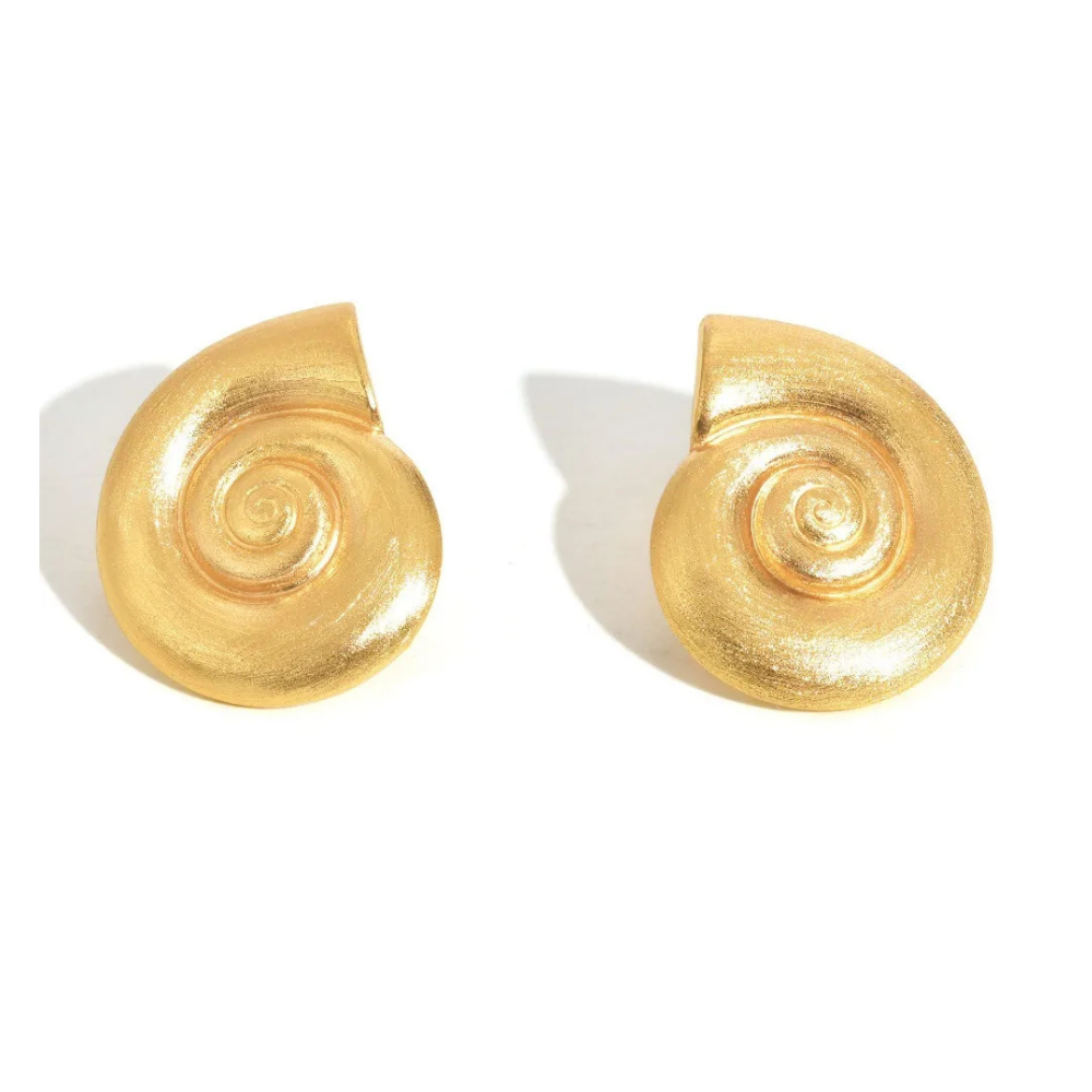 Boucles d'Oreilles Coquillage Or Femme pas cher