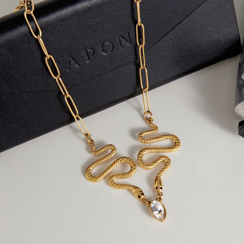 Collier Serpent Diamant design
