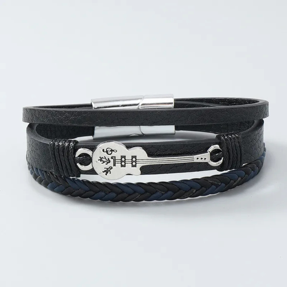 Bracelet Guitare Cuir Homme