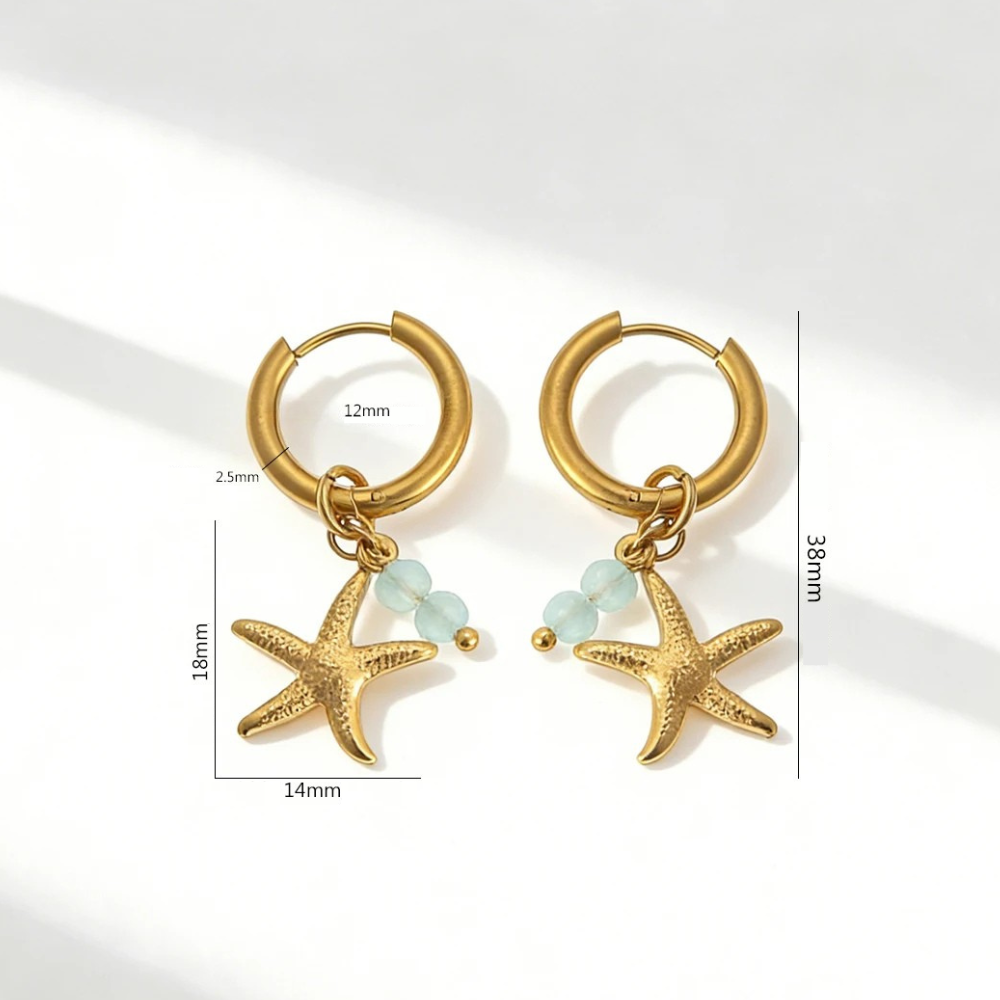 Boucles d'Oreilles Étoile de Mer or