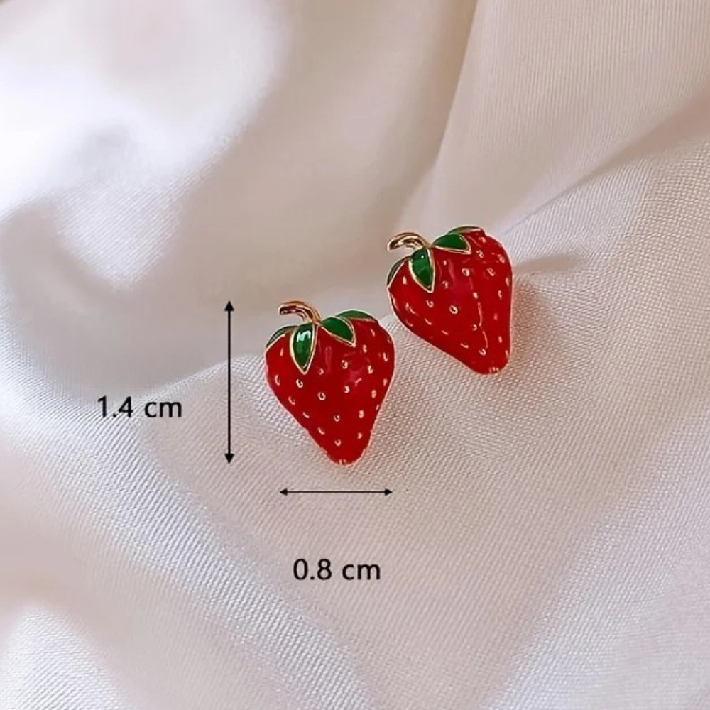 Boucles d'Oreilles Fraise acier