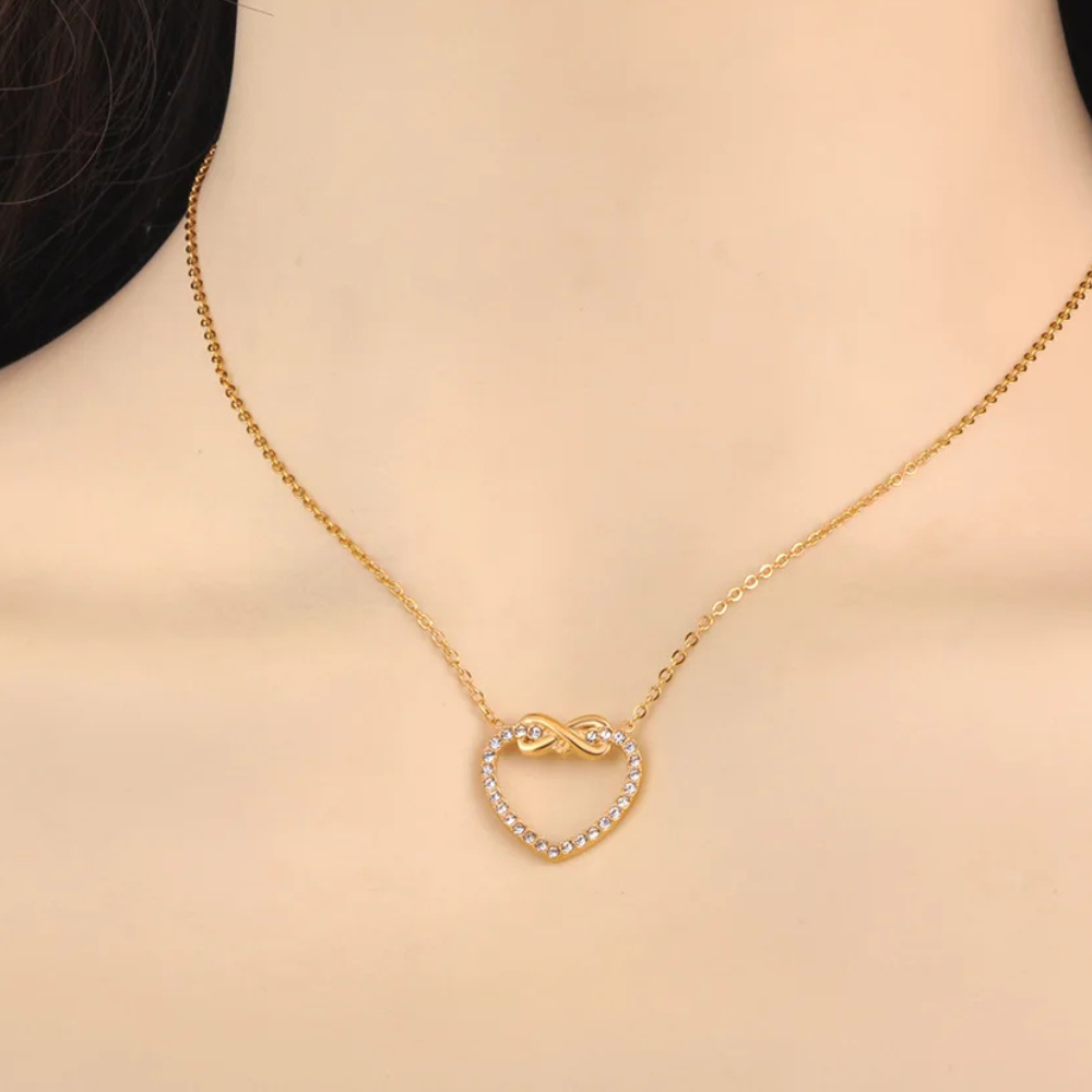 Collier Coeur Infini strass