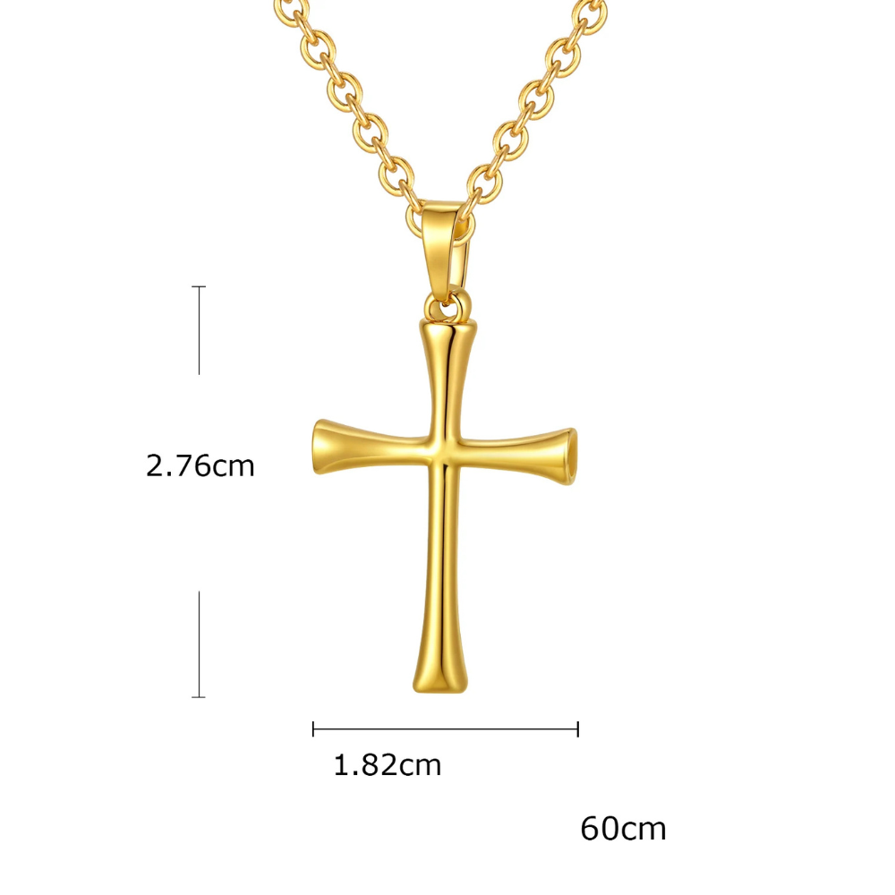 Collier Croix Minimaliste Homme doré