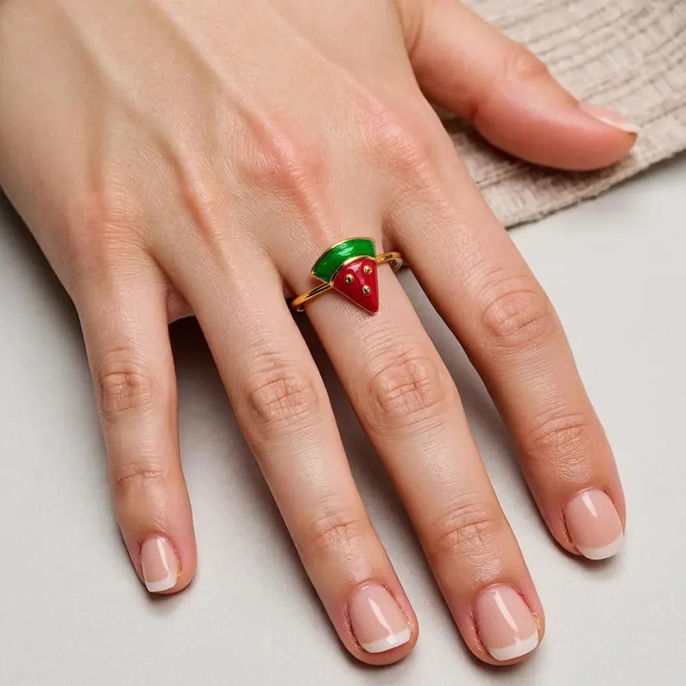 Bague Pastèque Femme doré
