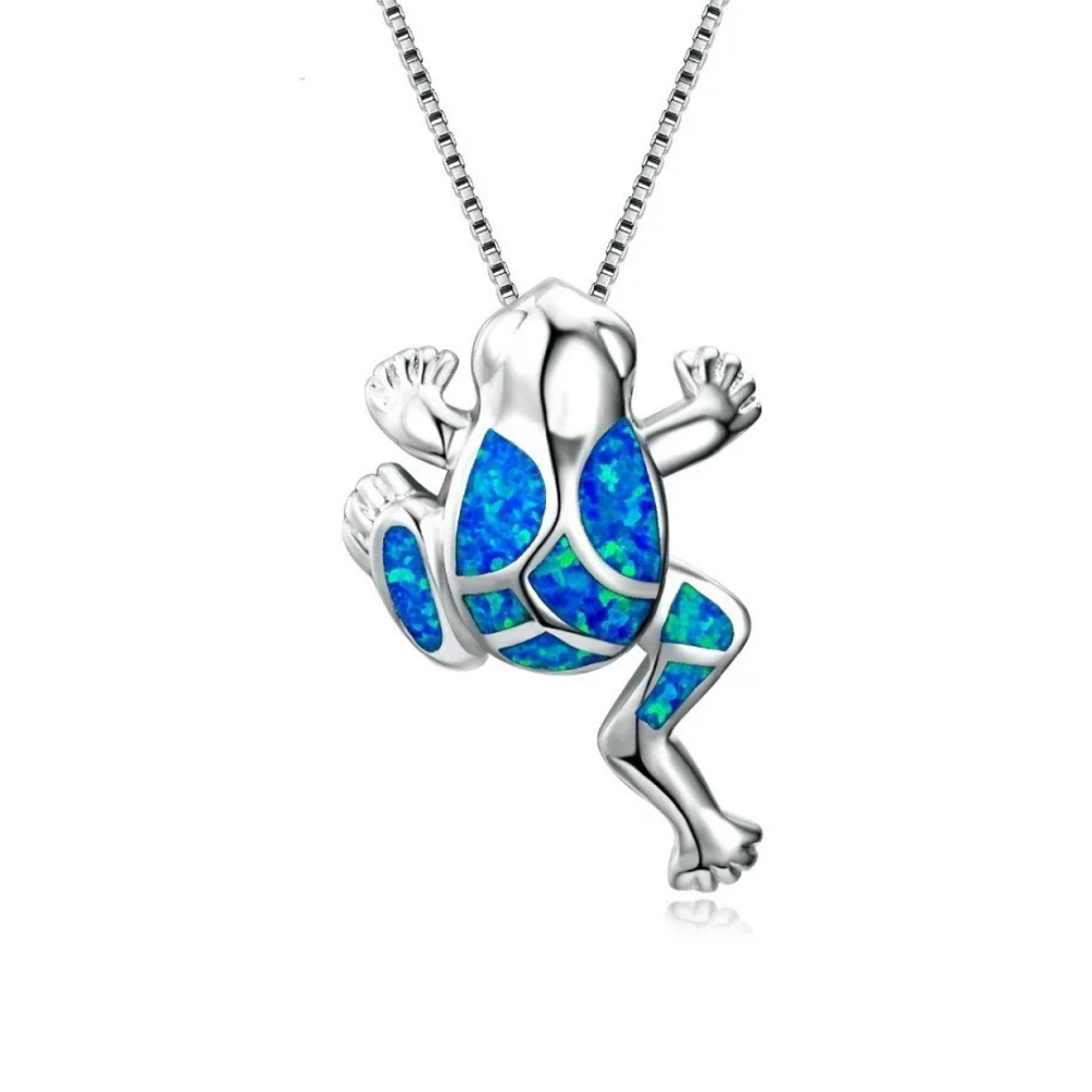 Collier Grenouille Bleue