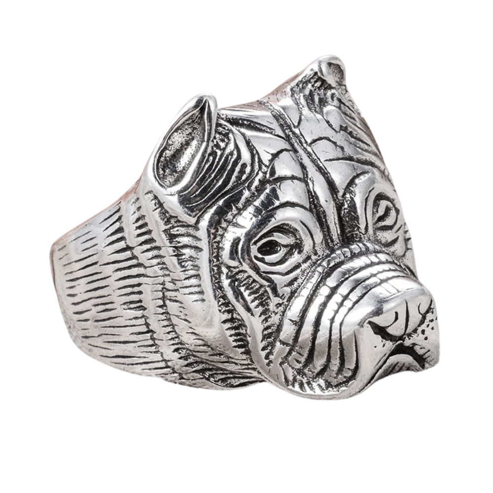 Bague Tête de Pittbull