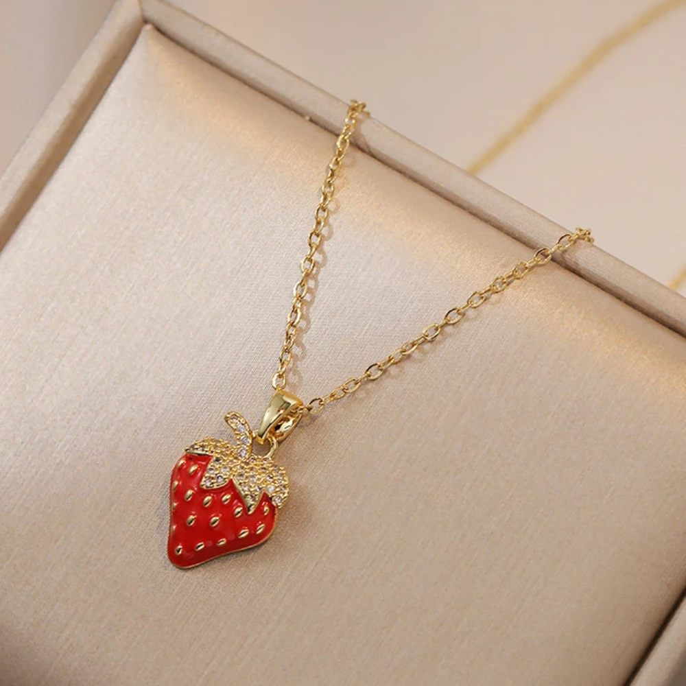 Collier Fraise Doré