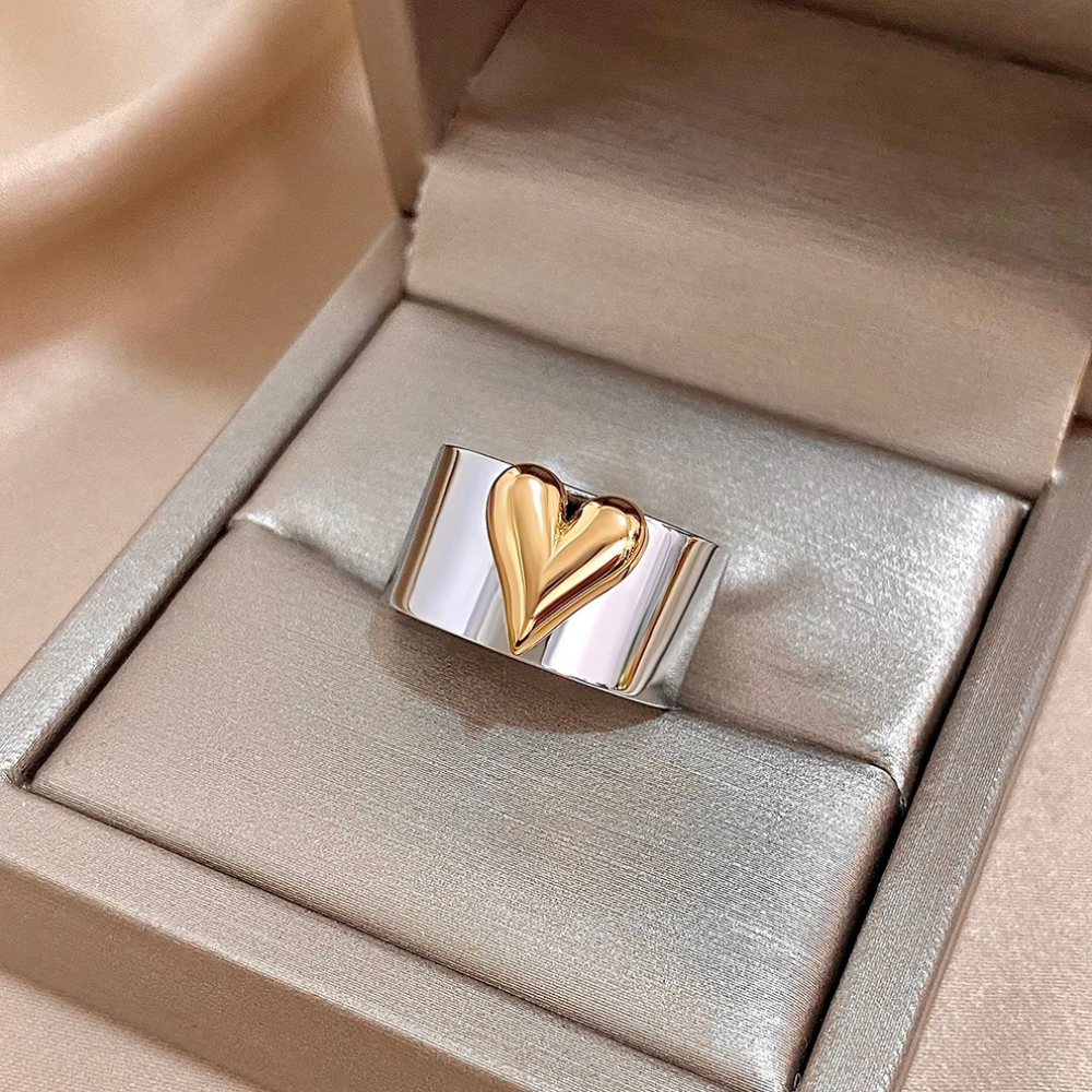 Bague Coeur Originale acier inox