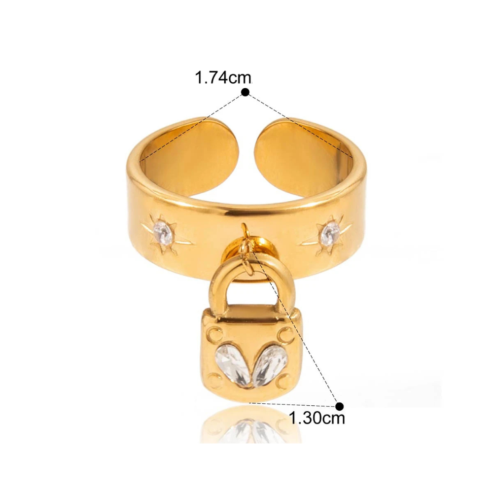 Bague Cadenas doré
