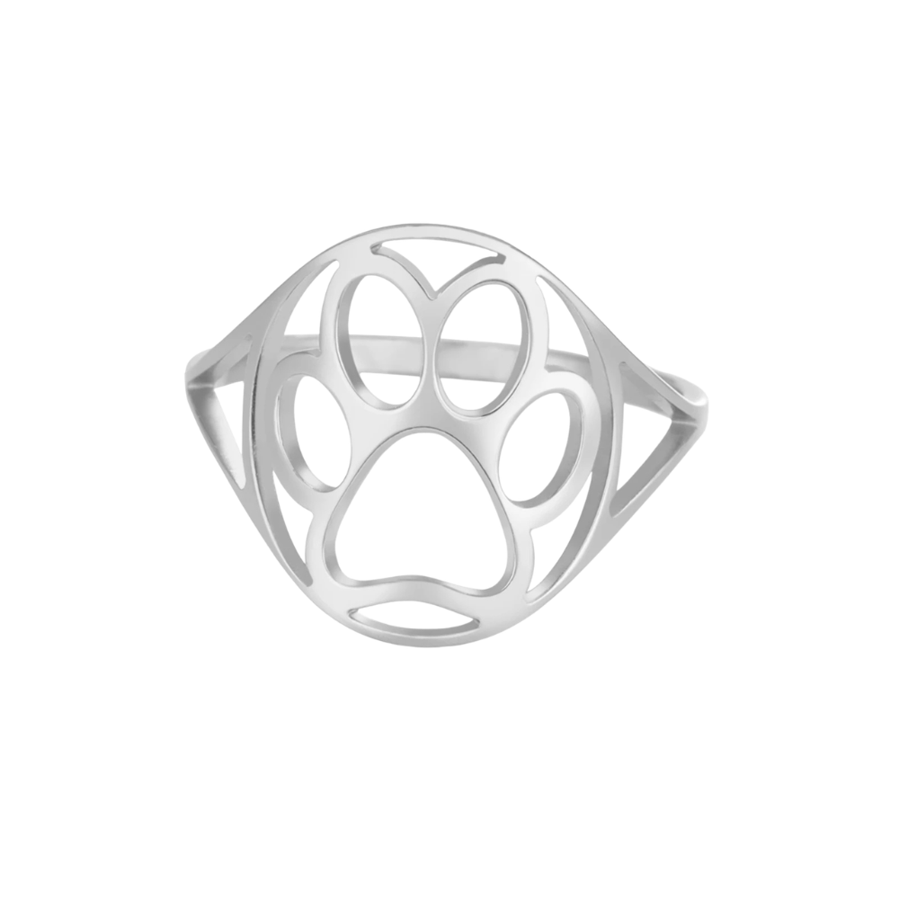 Bague Patte de Chien Femme argent