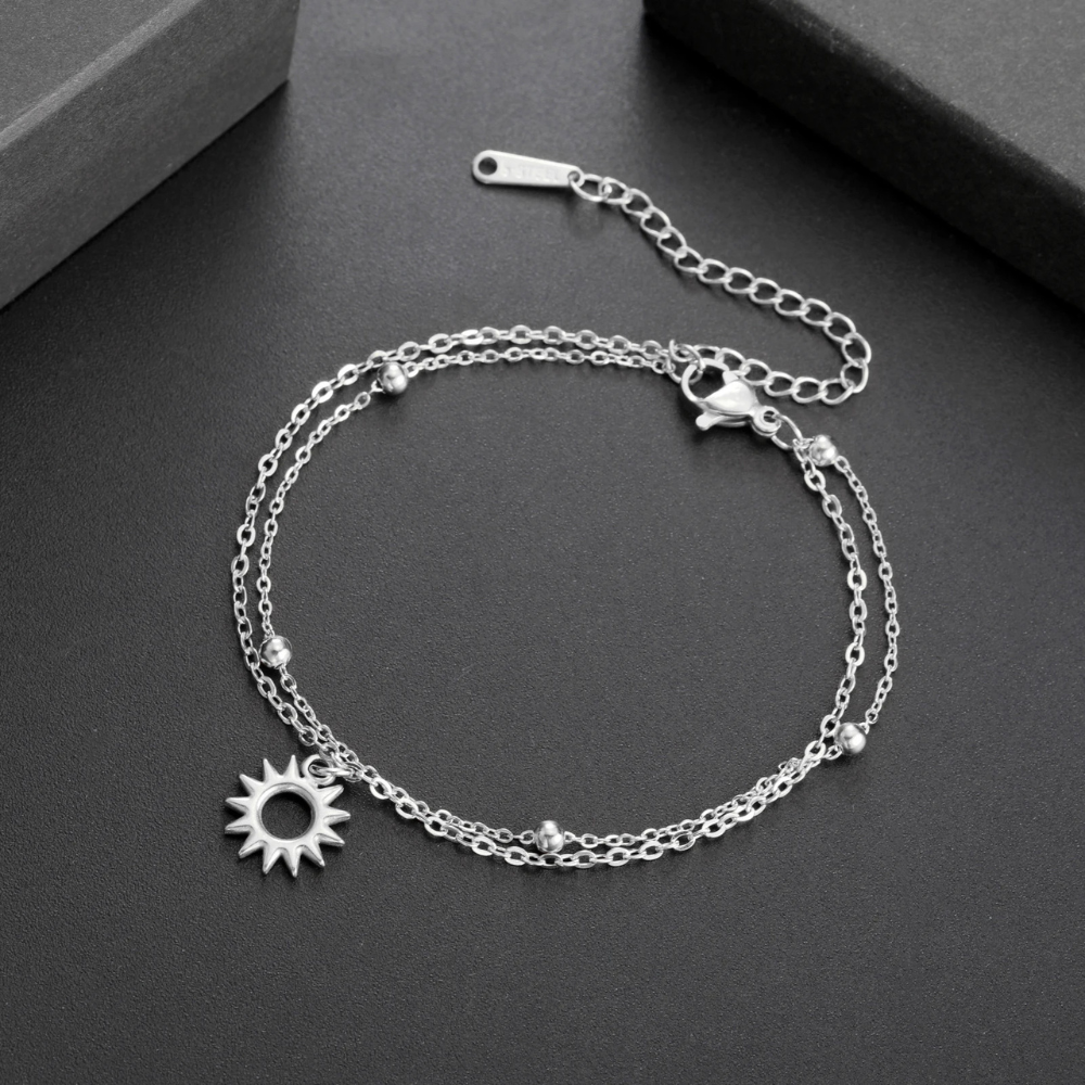 Bracelet Soleil Acier Inoxydable argent
