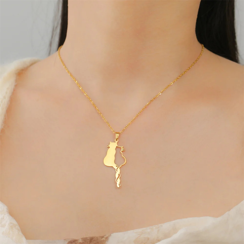 Collier Chat Amour femme