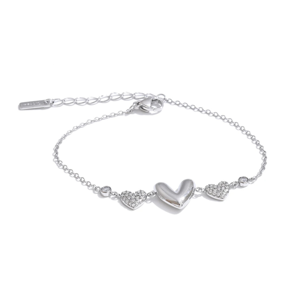Bracelet Triple Coeur argent