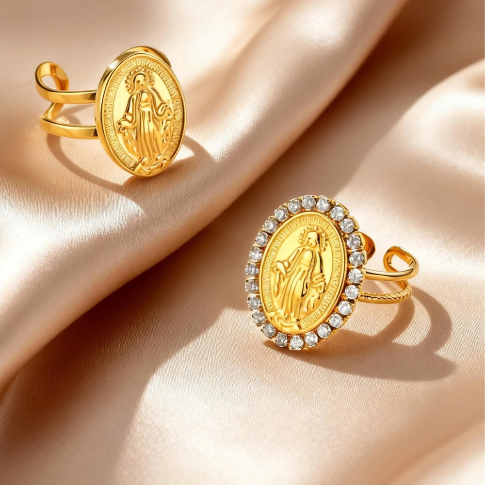Bague Vierge Marie or