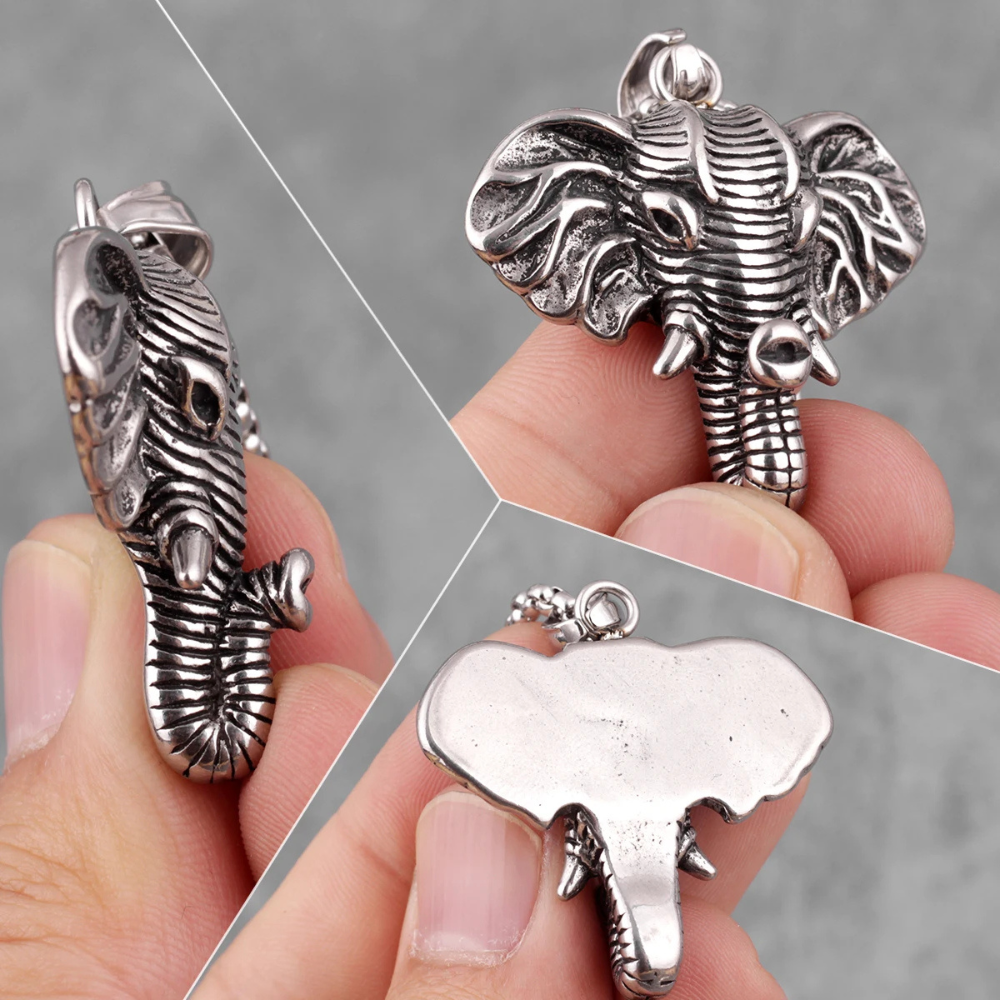 Collier Éléphant Homme pendentif