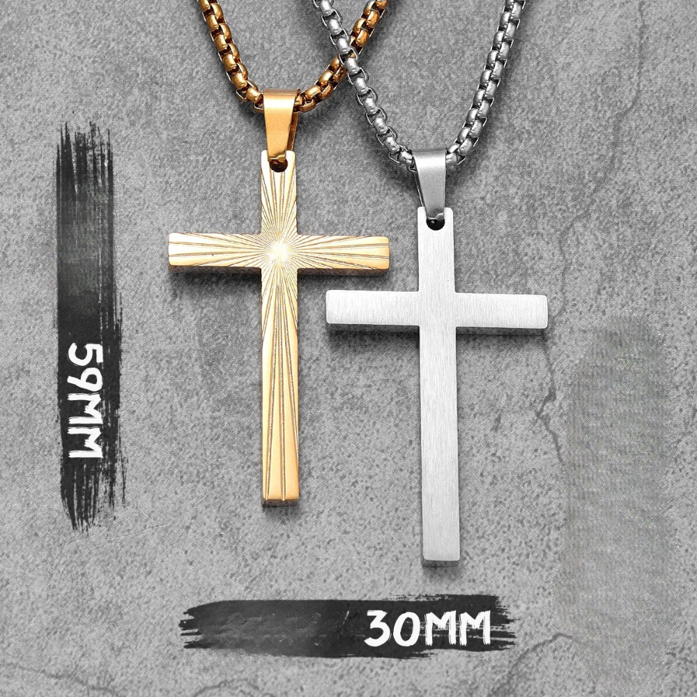 Collier Croix Chrétienne Homme pednentif 