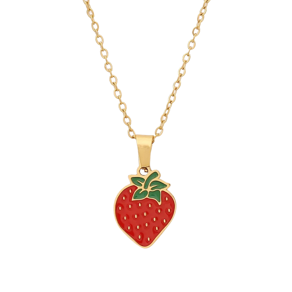 Collier Fraise Doré