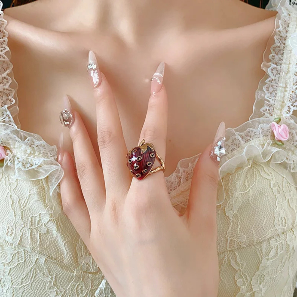 Bague Fraise Rouge