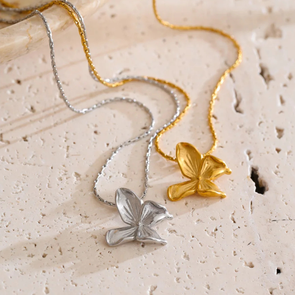 Collier pendentif Papillon inoxydable