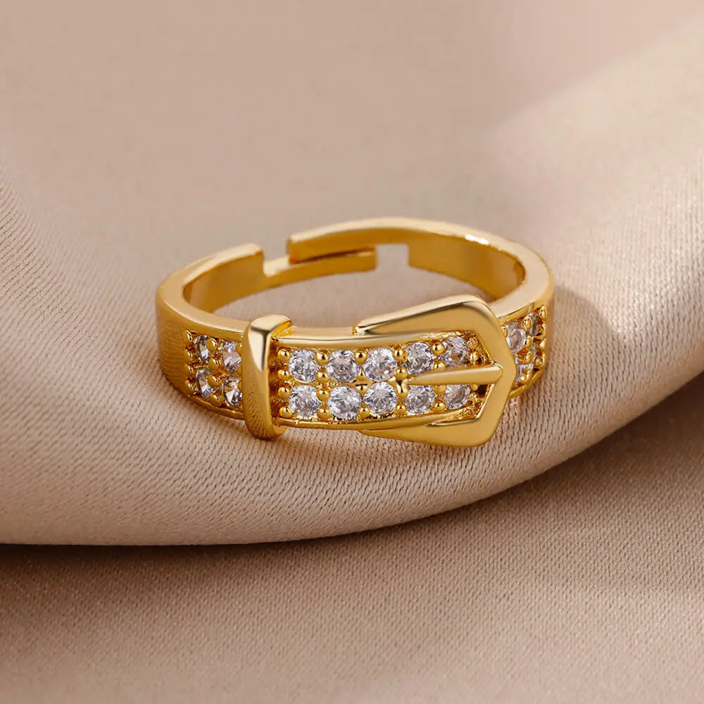 Bague Ceinture diamant doré