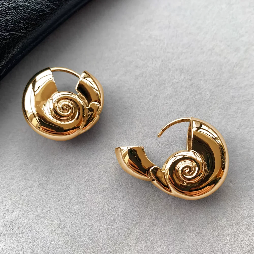 Boucles d'Oreilles Escargot Doré clips