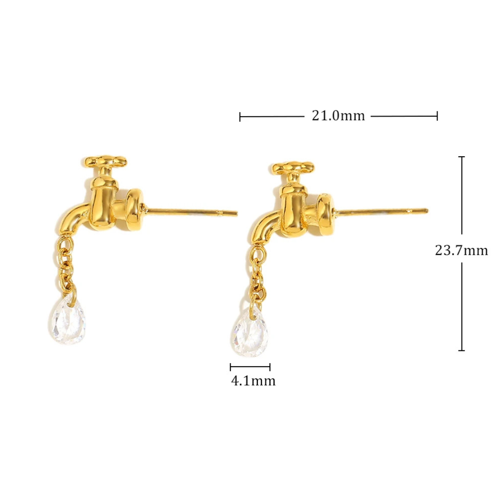 Boucles d'Oreilles Robinets doré