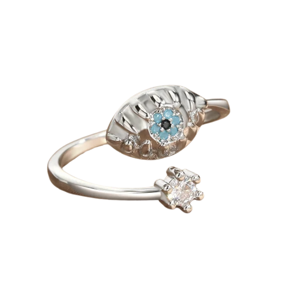 Bague Oeil Bleu Diamant femme
