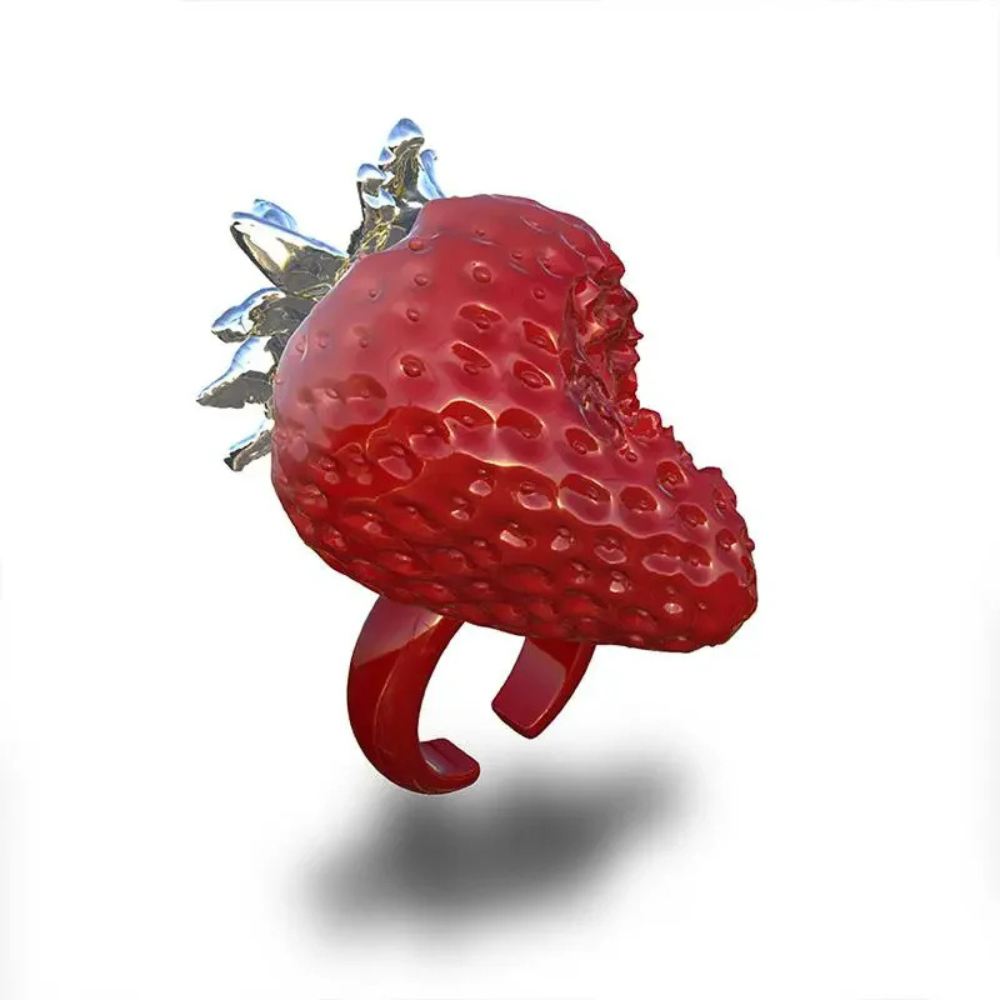 Bague Fraise Croquée