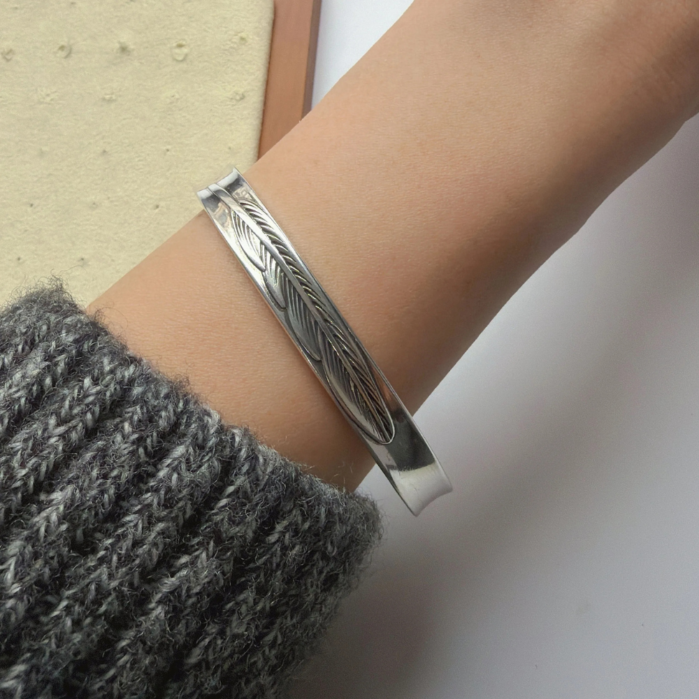 Bracelet Plume Simple anneau