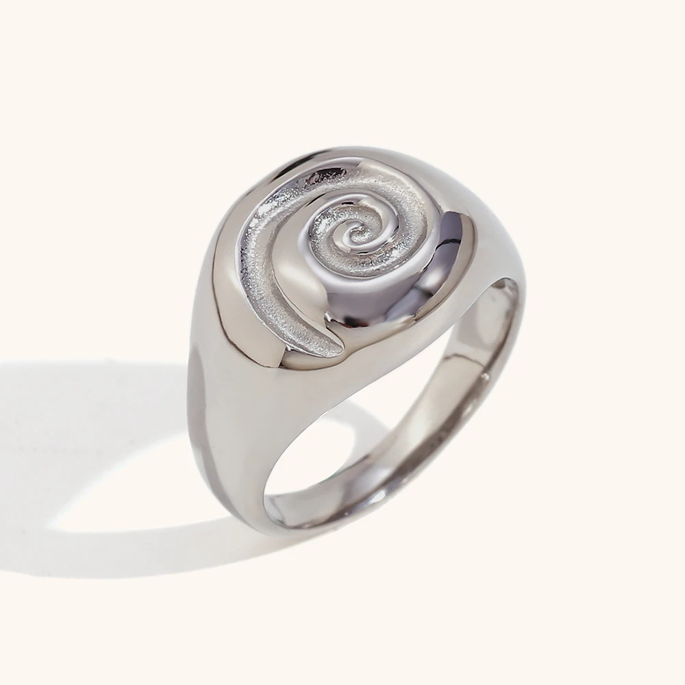 Bague Escargot Femme argenté