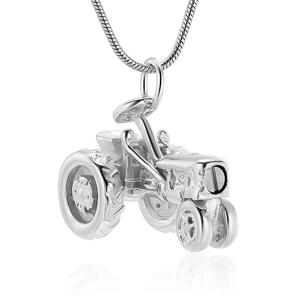 Collier Tracteur argent