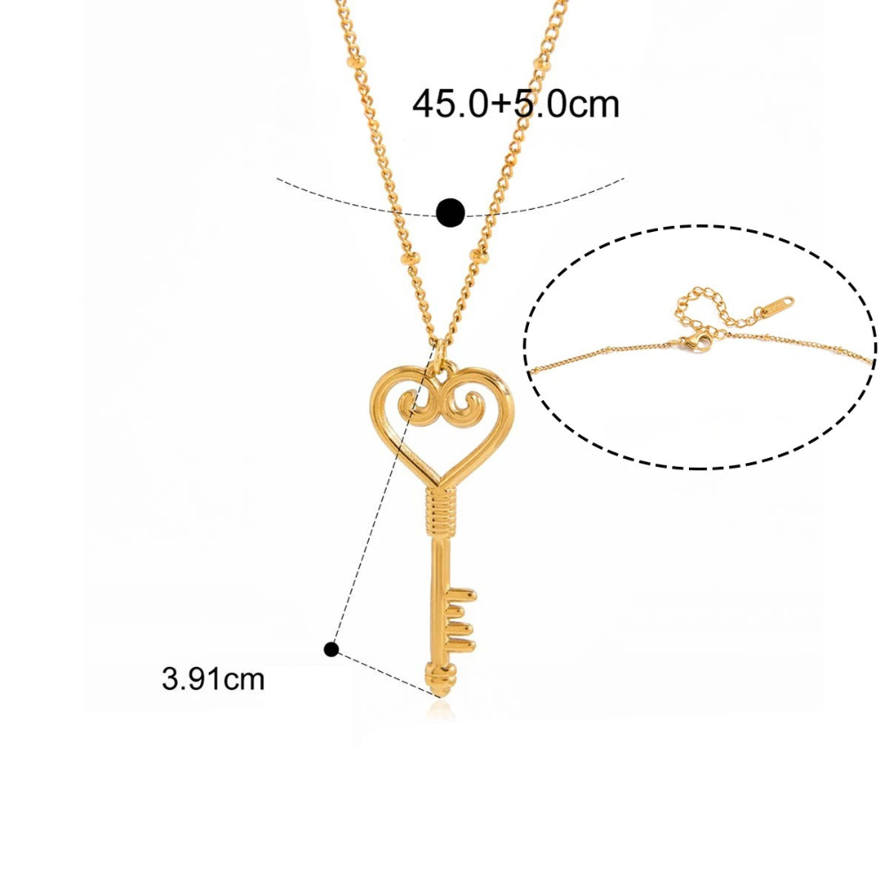 Double Collier Clé & Coeur Cadenas couple