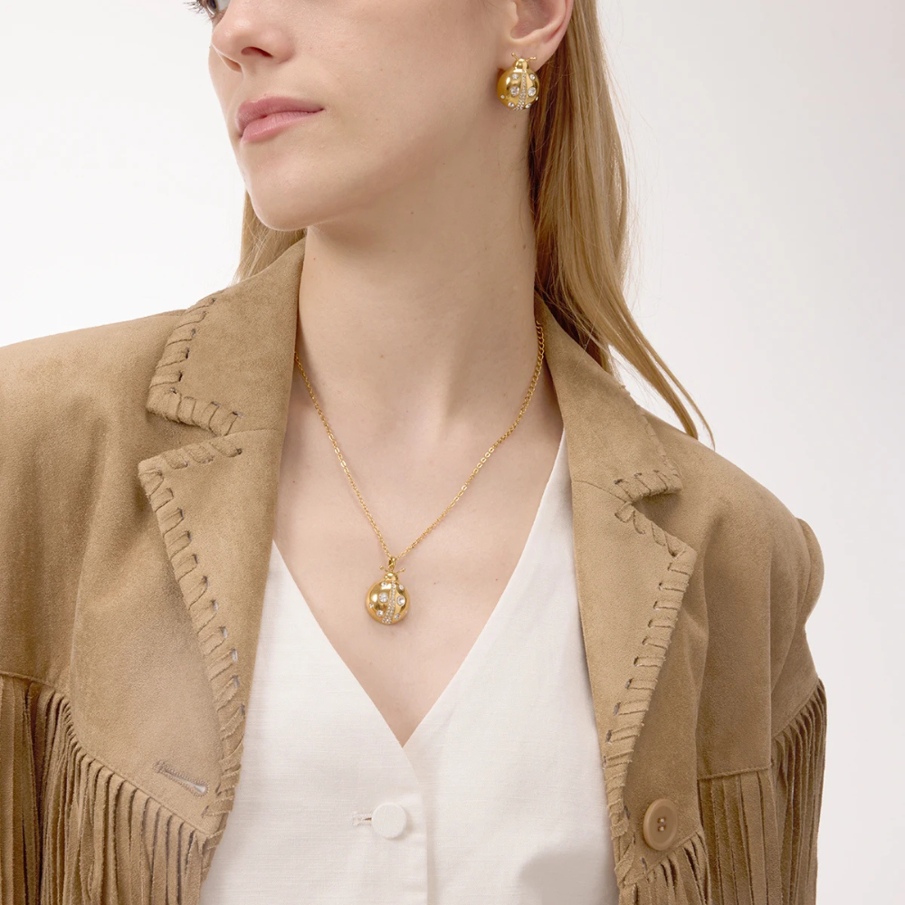 Collier pendentif Coccinelle or
