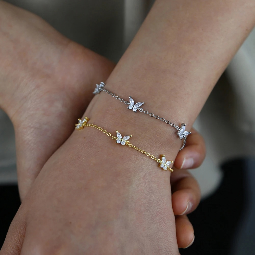 Bracelet Papillon pour Femme acier inox