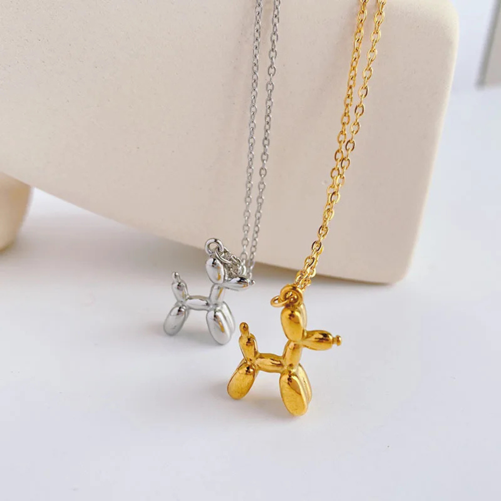 Collier Chien Ballon pendentif