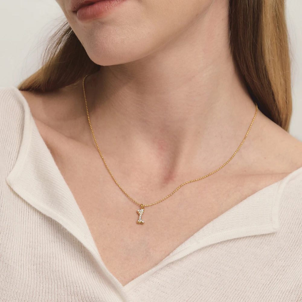 Collier Os de Chien diamant