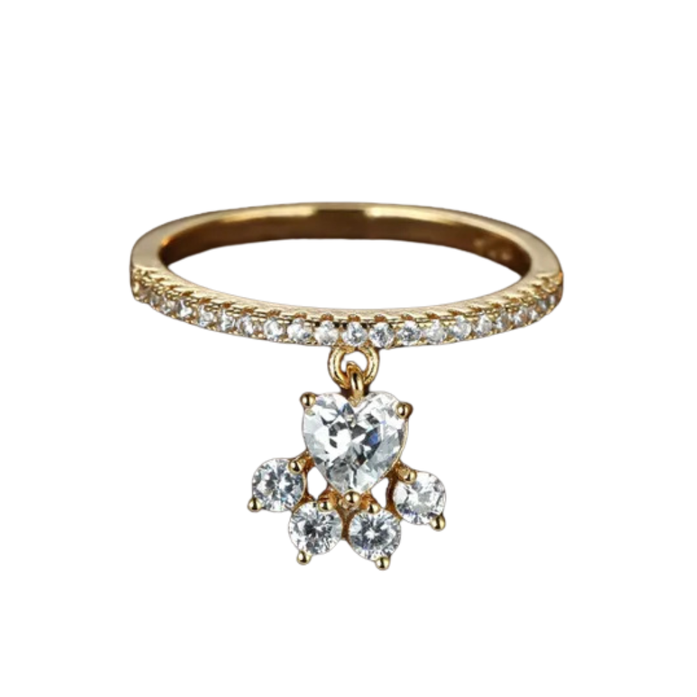 Bague Patte de Chien Strass
